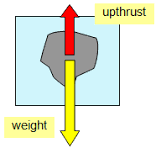 Explaining upthrust force