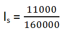 dividing primary voltage with secondary voltage