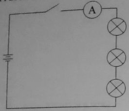 showing arrangement of bulbs in series