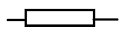 Fixed resistor symbol used in circuit diagrams
