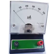 A micro-ammeter to measure very small electric currents and a milli-ammeter to measure relatively small currents.