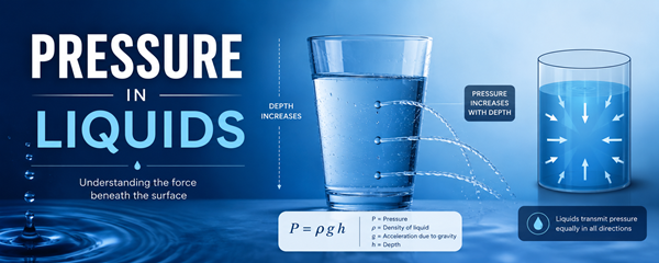 introducing pressure in liquids